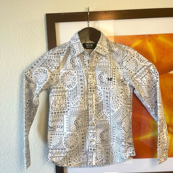 ANS Kids Boys Long Sleeves Button Up Casual 100% Cotton Shirt Size 6-7 Yrs - Picture 1 of 7